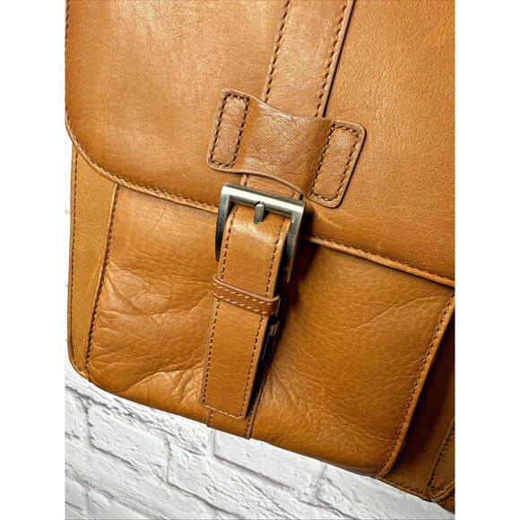 Brown Leather Kenneth Cole Laptop Computer Bag -NO Strap - Picture 4 of 9